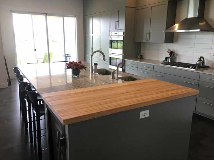 maple butcher block countertops country mouldings unfinished wood island